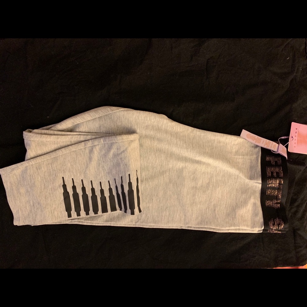 savage x fenty grey jersey leggings